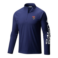 Пуловер Florida Panthers Columbia Navy Terminal Tackle Omni-Wick Raglan