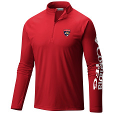 Пуловер Florida Panthers Columbia Red Terminal Tackle Omni-Wick Raglan