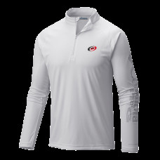 Carolina Hurricanes Columbia White Terminal Tackle Omni-Wick Raglan Quarter-Zip Top Carolina Hurricanes Columbia White Terminal Tackle Omni-Wick Raglan Quarter-Zip Top