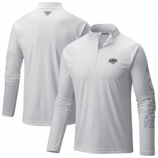 Los Angeles Kings Columbia White Terminal Tackle Omni-Wick Raglan Quarter-Zip Top