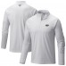 Los Angeles Kings Columbia White Terminal Tackle Omni-Wick Raglan Quarter-Zip Top