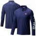 Кофта на короткой молнии Montreal Canadiens Columbia Navy Terminal Tackle Omni-Wick Raglan