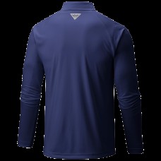 Nashville Predators Columbia Navy Terminal Tackle Omni-Wick Raglan Quarter-Zip Top