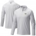 Nashville Predators Columbia White Terminal Tackle Omni-Wick Raglan Quarter-Zip Top
