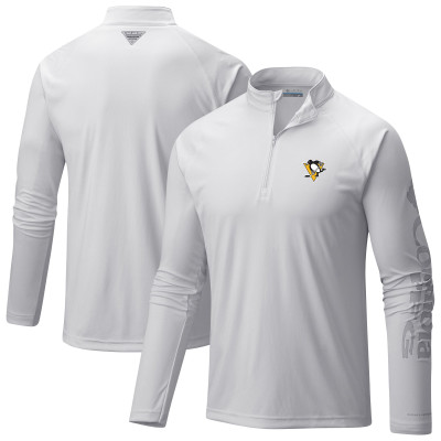 Пуловер Pittsburgh Penguins Columbia White Terminal Tackle Omni-Wick Raglan
