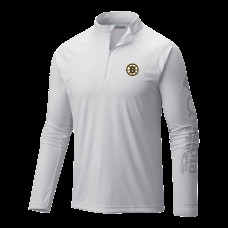 Пуловер Boston Bruins Columbia White Terminal Tackle Omni-Wick Raglan