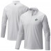 Dallas Stars Columbia White Terminal Tackle Omni-Wick Raglan Quarter-Zip Top Dallas Stars Columbia White Terminal Tackle Omni-Wick Raglan Quarter-Zip Top