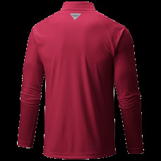 Кофта на короткой молнии Colorado Avalanche Columbia Burgundy Terminal Tackle Omni-Wick Raglan