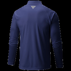 Кофта на короткой молнии Colorado Avalanche Columbia Navy Terminal Tackle Omni-Wick Raglan
