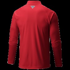 Calgary Flames Columbia Red Terminal Tackle Omni-Wick Raglan Quarter-Zip Top