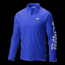 Buffalo Sabres Columbia Royal Terminal Tackle Omni-Wick Raglan Quarter-Zip Top