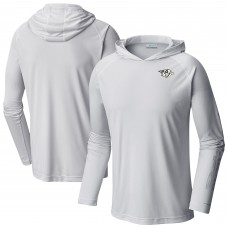 Nashville Predators Columbia White Terminal Tackle Omni-Shade Raglan Pullover Hoodie