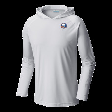 New York Islanders Columbia White Terminal Tackle Omni-Shade Raglan Pullover Hoodie