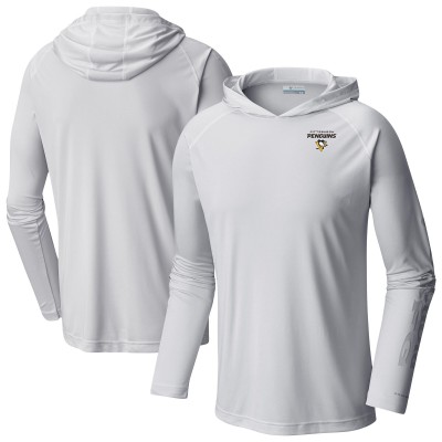 Толстовка Pittsburgh Penguins Columbia White Terminal Tackle Omni-Shade Raglan