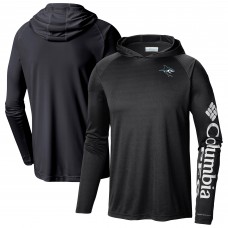 Толстовка San Jose Sharks Columbia Black Terminal Tackle Omni-Shade Raglan