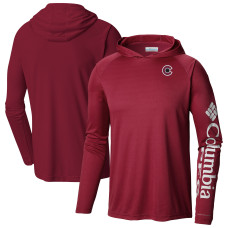 Толстовка Colorado Avalanche Columbia Burgundy Terminal Tackle Omni-Shade Raglan