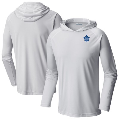 Толстовка Toronto Maple Leafs Columbia White Terminal Tackle Omni-Shade Raglan