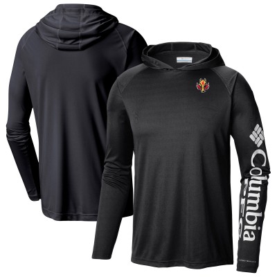 Calgary Flames Columbia Black Terminal Tackle Omni-Shade Raglan Pullover Hoodie