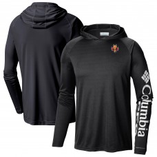 Calgary Flames Columbia Black Terminal Tackle Omni-Shade Raglan Pullover Hoodie