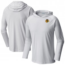 Chicago Blackhawks Columbia White Terminal Tackle Omni-Shade Raglan Pullover Hoodie