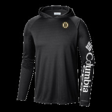 Толстовка Boston Bruins Columbia Black Terminal Tackle Omni-Shade Raglan