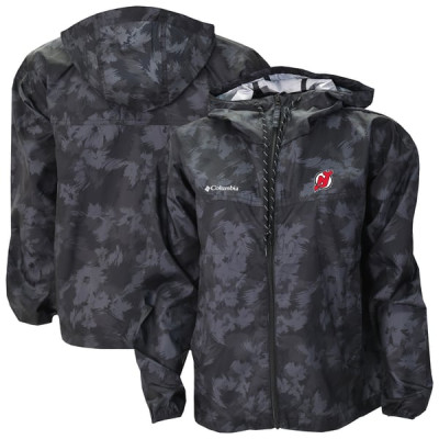 Женская джерси New Devils Columbia Black Flash Challenger Omni-Shade Full-Zip Windbreaker Jacket