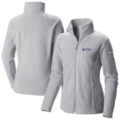 Женская куртка Edmonton Oilers Columbia Gray Give & Go II Fleece Full-Zip