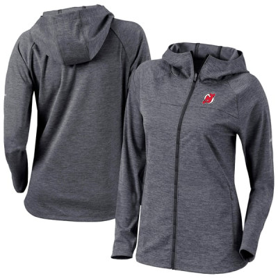 Женская толстовка New Jersey Devils Columbia Black Half Shot Omni-Wick Raglan Full-Zip