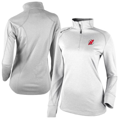 Женская пуловер New Jersey Devils Columbia White Shotgun Omni-Wick 2.0 Raglan