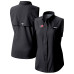 Женская Carolina Hurricanes Columbia Black Tamiami Omni-Shade Sleeveless Button-Up Shirt
