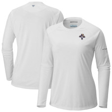 Женская футболка с длинным рукавом Florida Panthers Columbia White Omni-Shade Tidal Tee II Raglan