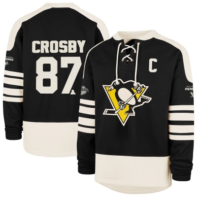 Кофта Pittsburgh Penguins Sidney Crosby 47 Black Player Name & Number Sweep Check Eternal Lacer