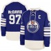 Edmonton Oilers Connor McDavid 47 Royal Player Name & Number Sweep Check Eternal Lacer Sweatshirt