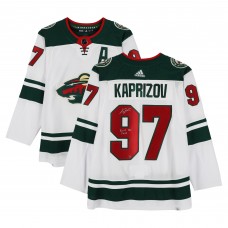 Игровая джерси Kirill Kaprizov Minnesota Wild Autographed Fanatics Authentic White adidas Authentic with Kirill The Thrill Inscription - Limited Edition of 10