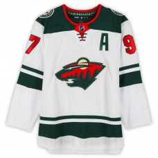 Игровая джерси Kirill Kaprizov Minnesota Wild Autographed Fanatics Authentic White adidas Authentic with Kirill The Thrill Inscription - Limited Edition #10/10