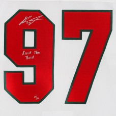 Игровая джерси Kirill Kaprizov Minnesota Wild Autographed Fanatics Authentic White adidas Authentic with Kirill The Thrill Inscription - Limited Edition #10/10