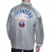 New York Islanders Starter Gray Retro Logo Raglan Coaches Full-Snap Jacket