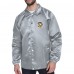 Pittsburgh Penguins Starter Gray Retro Logo Raglan Coaches Full-Snap Jacket