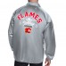 Calgary Flames Starter Gray Retro Logo Raglan Coaches Full-Snap Jacket
