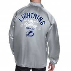 Tampa Bay Lightning Starter Gray Retro Logo Raglan Coaches Full-Snap Jacket