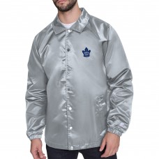 Куртка на кнопках Toronto Maple Leafs Starter Gray Retro Logo Raglan Coaches