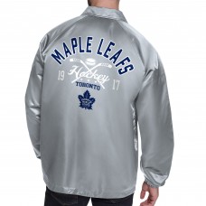 Куртка на кнопках Toronto Maple Leafs Starter Gray Retro Logo Raglan Coaches