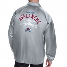 Colorado Avalanche Starter Gray Retro Logo Raglan Coaches Full-Snap Jacket Colorado Avalanche Starter Gray Retro Logo Raglan Coaches Full-Snap Jacket