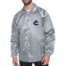 Vancouver Canucks Starter Gray Retro Logo Raglan Coaches Full-Snap Jacket