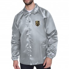 Куртка на кнопках Vegas Golden Knights Starter Gray Retro Logo Raglan Coaches
