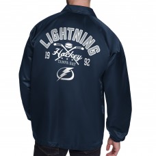 Tampa Bay Lightning Starter Navy Retro Logo Raglan Coaches Full-Snap Jacket