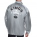 Los Angeles Kings Starter Gray Retro Logo Raglan Coaches Full-Snap Jacket