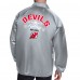 New Jersey Devils Starter Gray Retro Logo Raglan Coaches Full-Snap Jacket