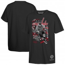 Детская футболка Alexander Ovechkin Mitchell & Ness Washington Capitals Youth Black Chalked Up
