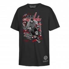 Детская футболка Alexander Ovechkin Mitchell & Ness Washington Capitals Youth Black Chalked Up